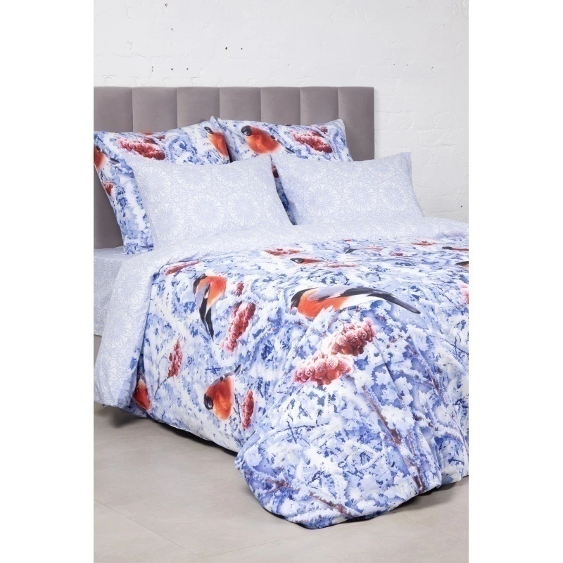 КПБ "Диз" бязь "Снегири-Рябина" ком. р. Евро арт. 12976-1