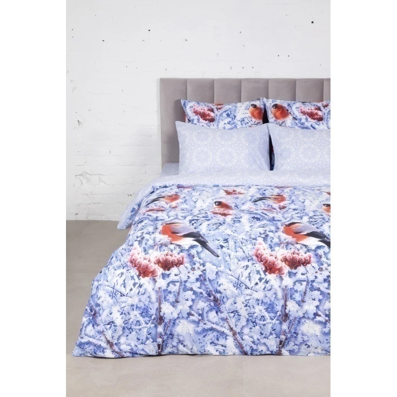 КПБ "Диз" бязь "Снегири-Рябина" ком. р. Евро арт. 12976-1