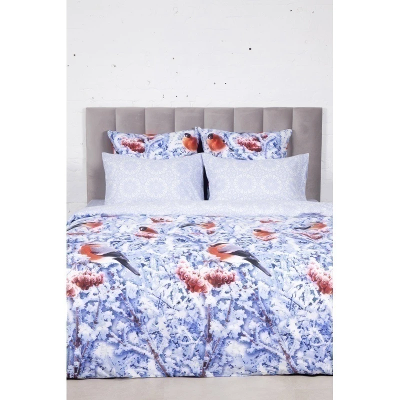 КПБ "Диз" бязь "Снегири-Рябина" ком. р. Евро арт. 12976-1