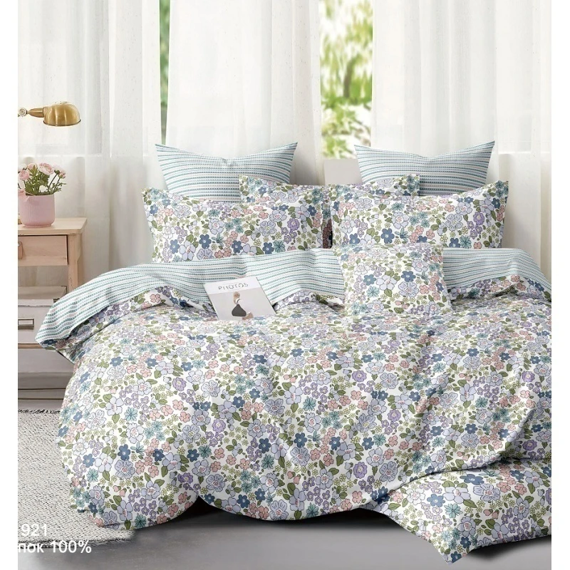 КПБ на пуговицах "ПТ" поплин "Клементина" ком. р. Евро-Мини арт. PT-921