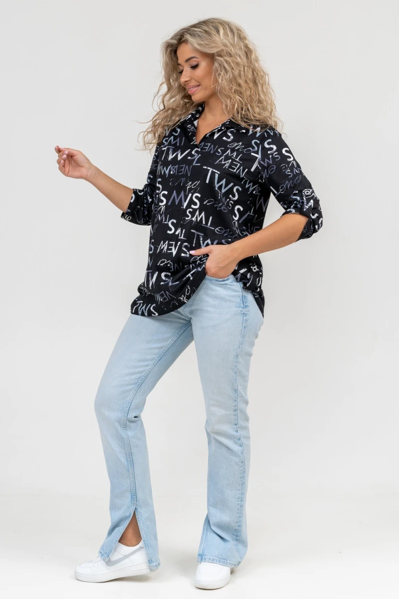 Туника 6342 (буквы на черном)