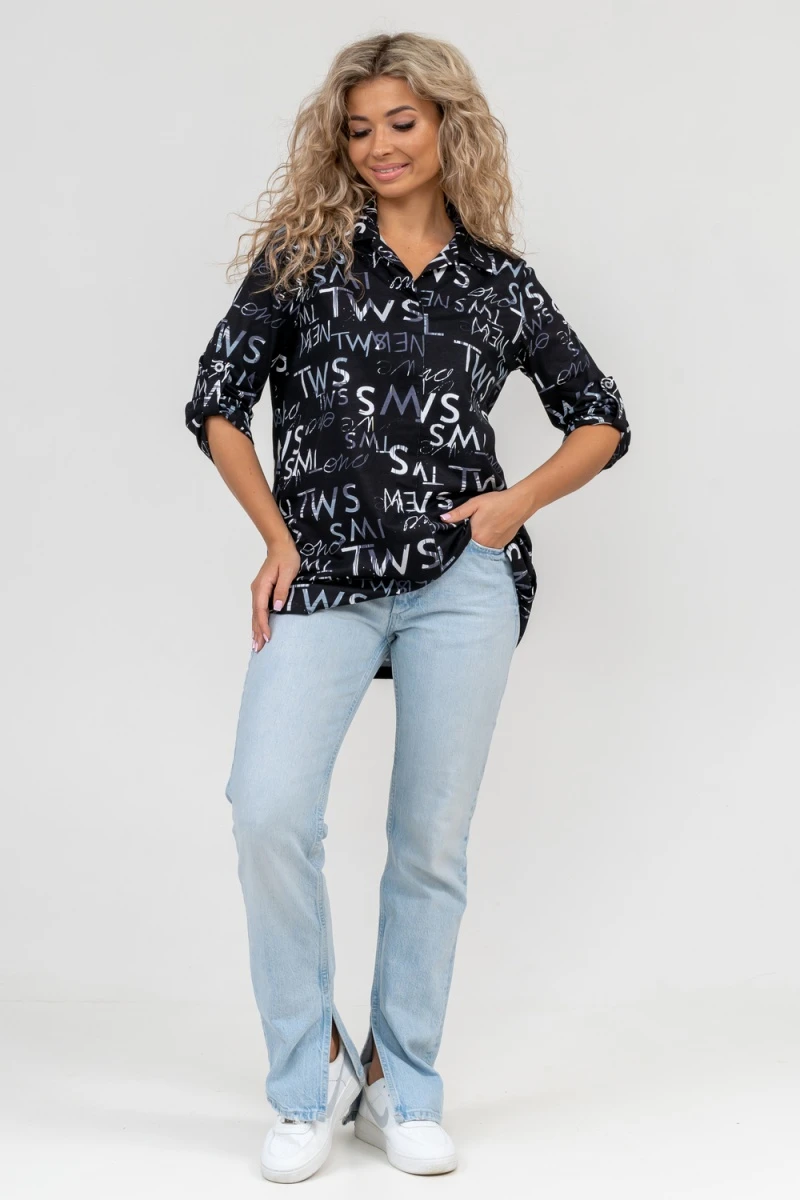 Туника 6342 (буквы на черном)