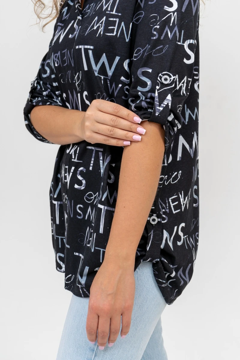 Туника 6342 (буквы на черном)