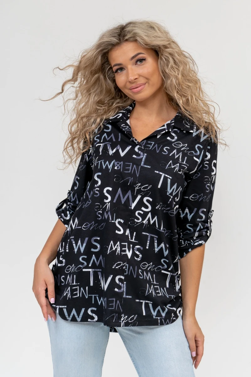 Туника 6342 (буквы на черном)