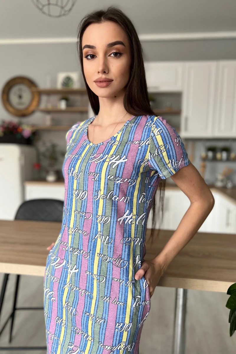 Туника 8129 (полоса+сирень)