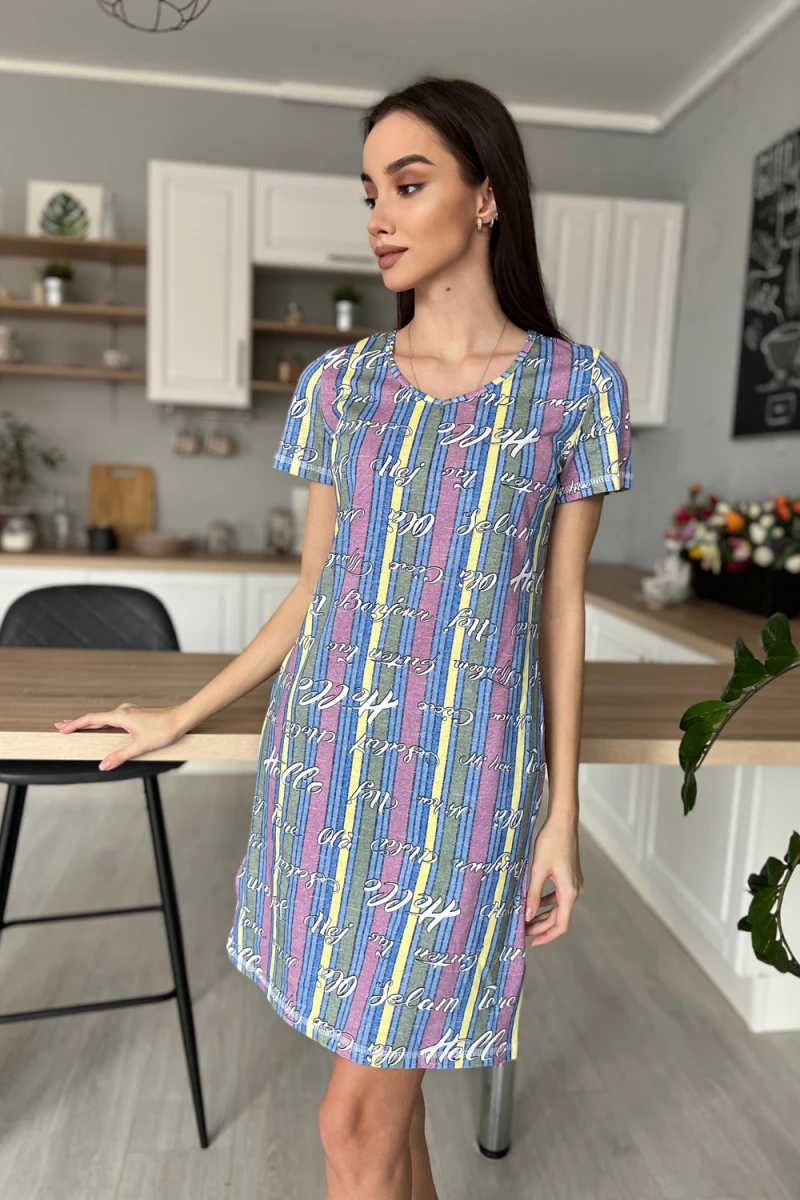 Туника 8129 (полоса+сирень)