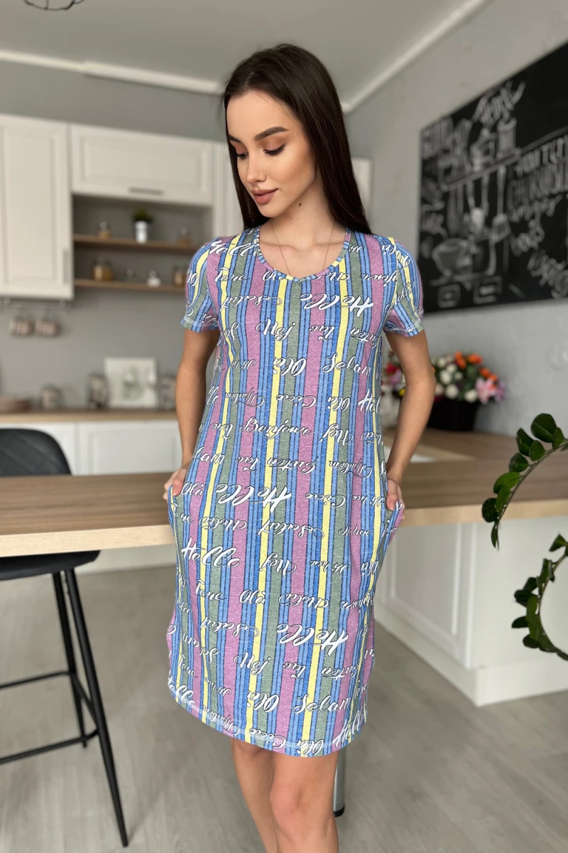 Туника 8129 (полоса+сирень)