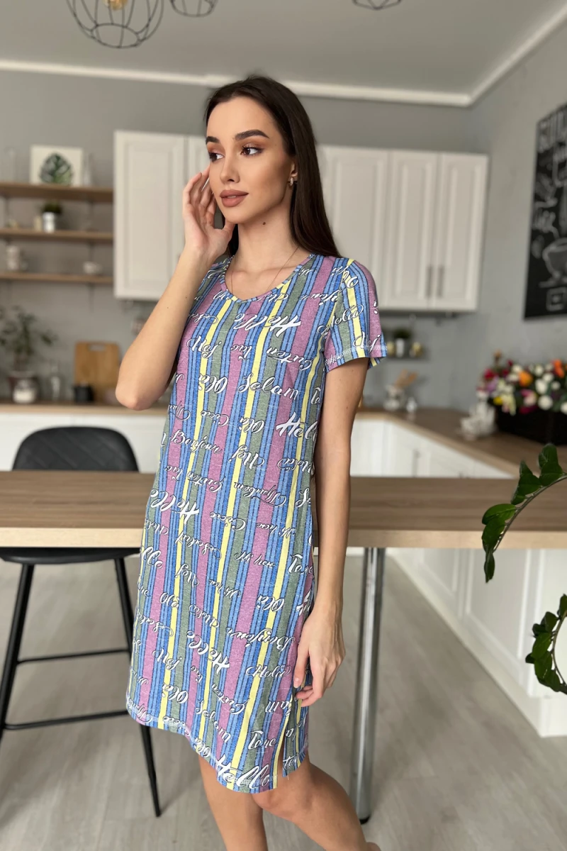 Туника 8129 (полоса+сирень)