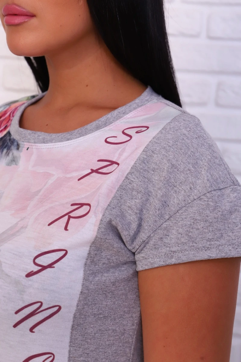 Туника 36134 (серый меланж)