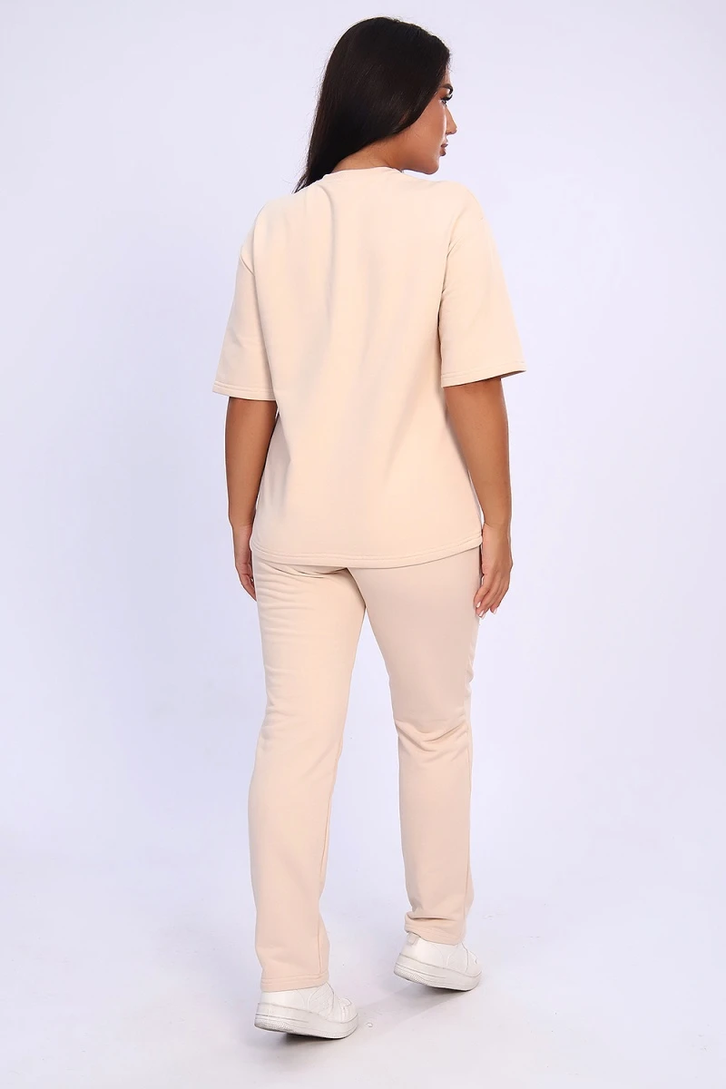 Костюм с брюками 55066 (бежевый)