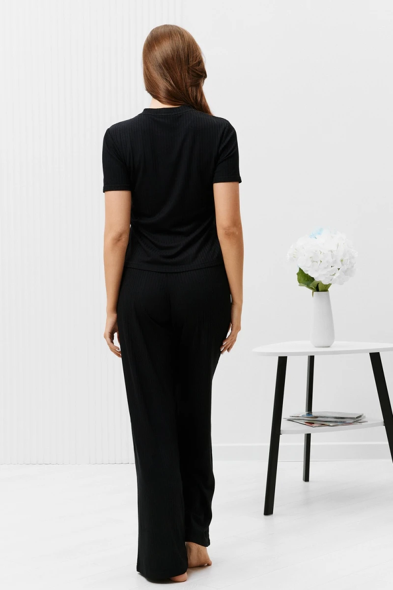 Костюм с брюками 18032 (тройка) (черный)