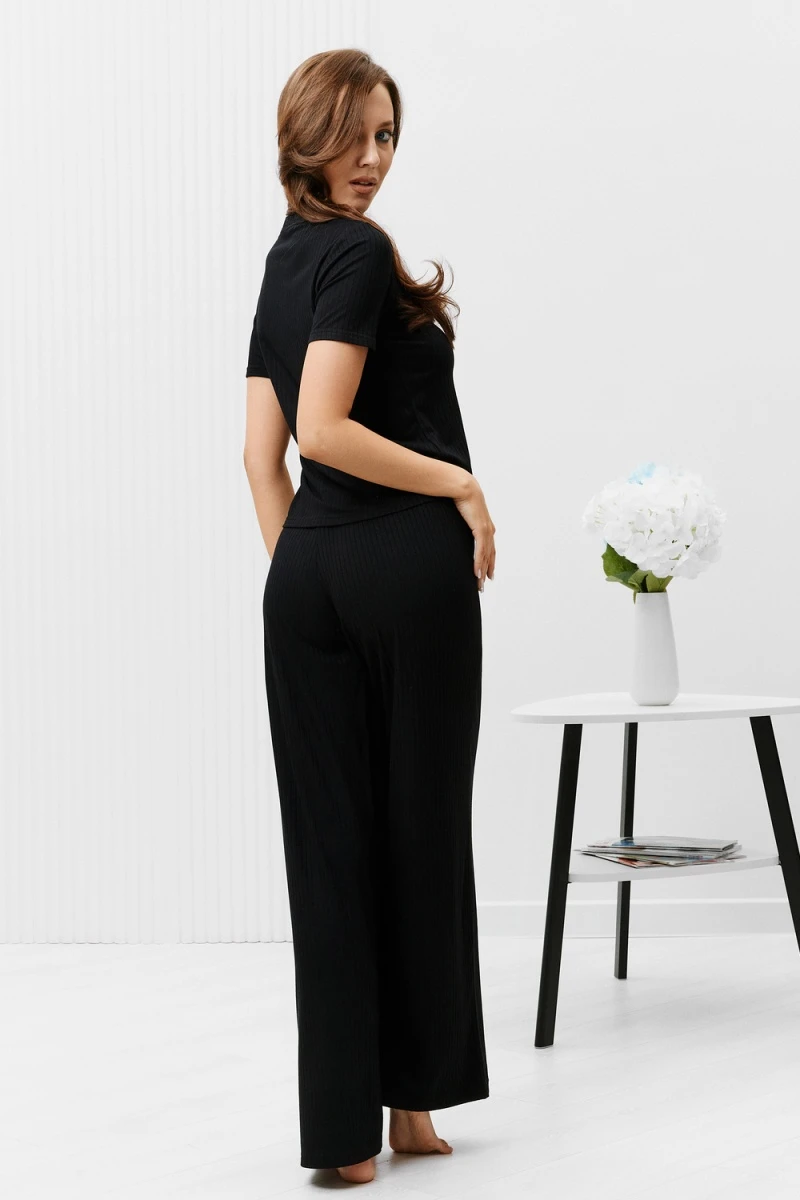 Костюм с брюками 18032 (тройка) (черный)