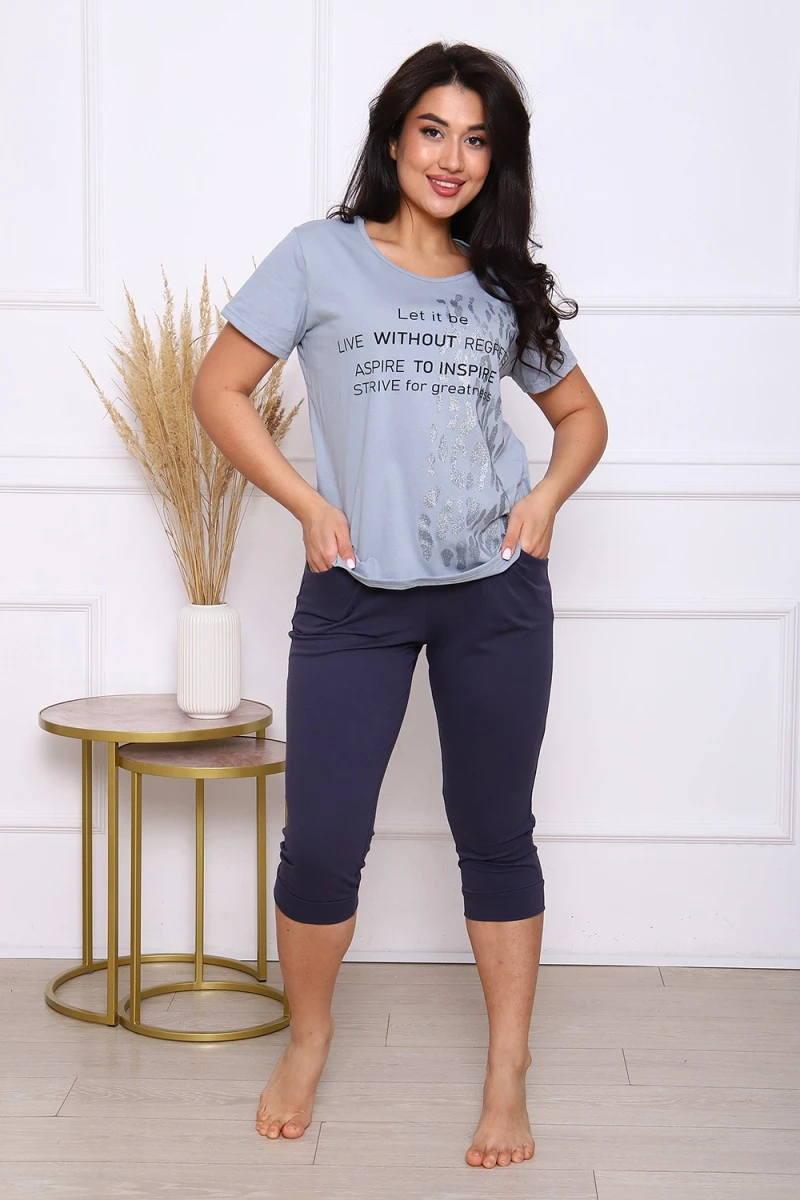 Костюм с бриджами 51074 (серый)