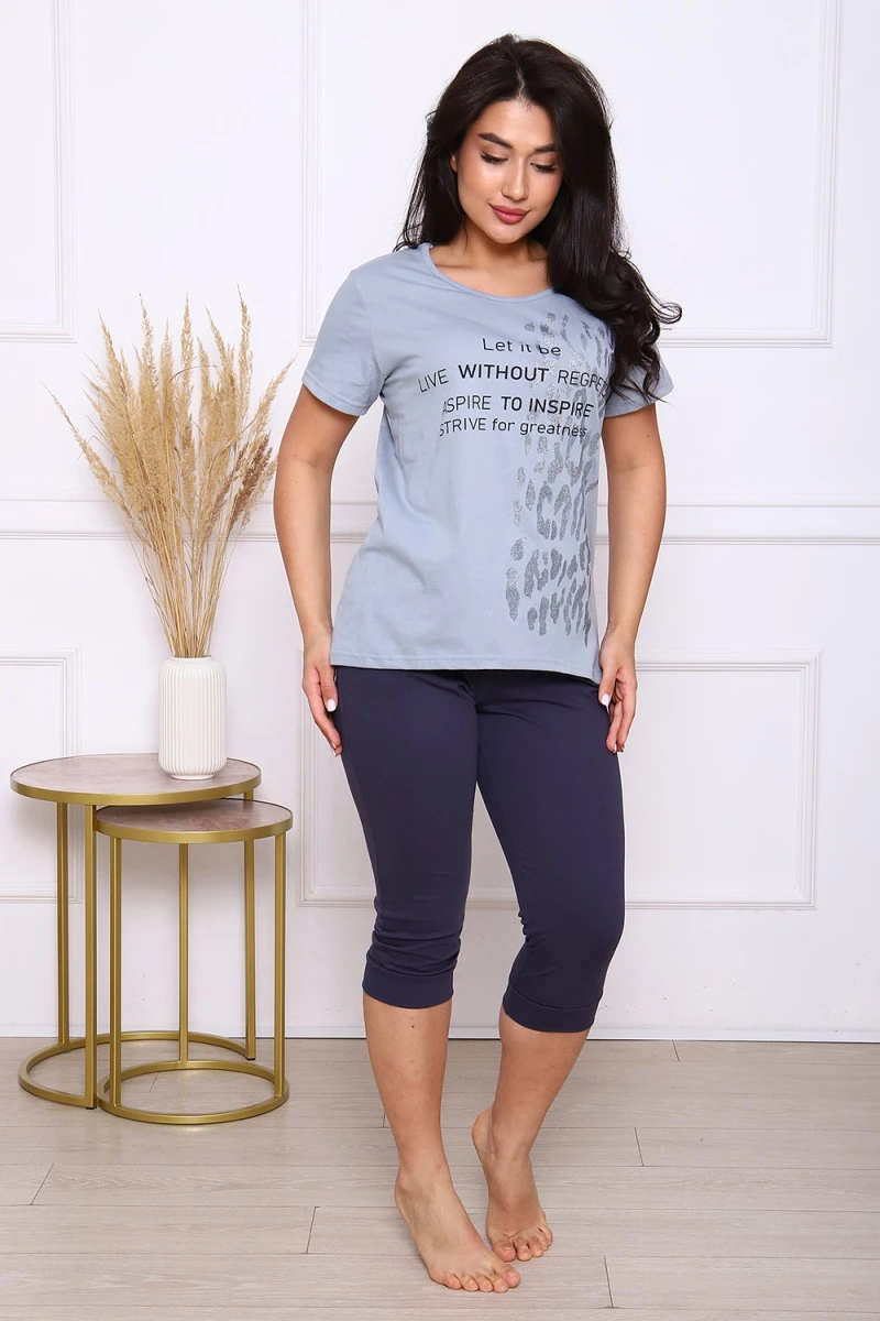 Костюм с бриджами 51074 (серый)