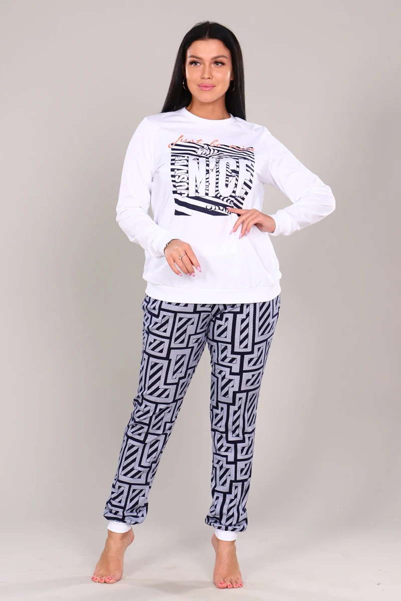 Костюм с брюками 36526 (белый)