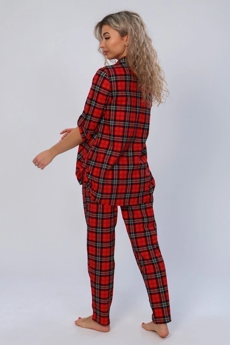 Костюм с брюками 36612 (красный)