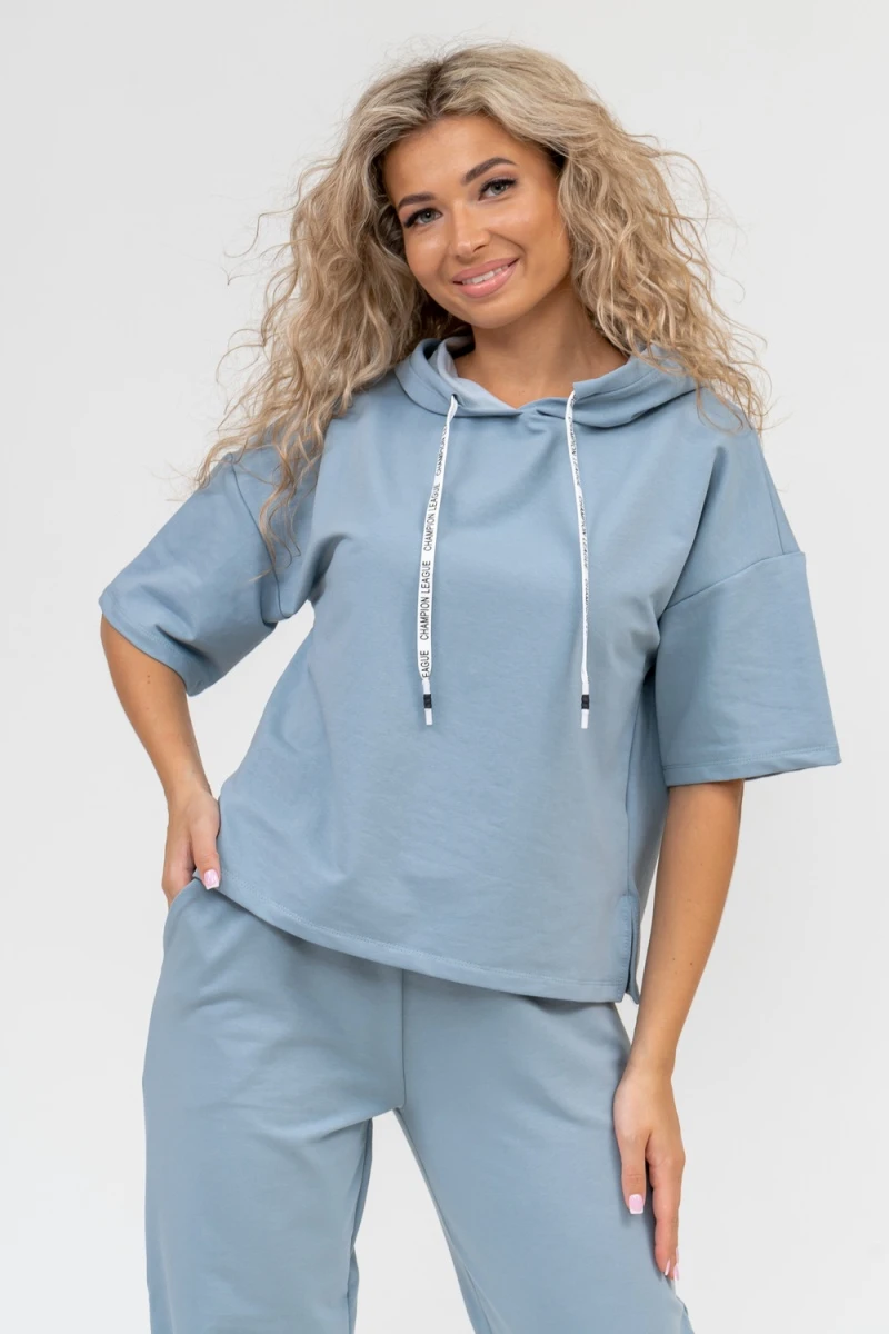 Костюм с брюками 36652 (серо-голубой)