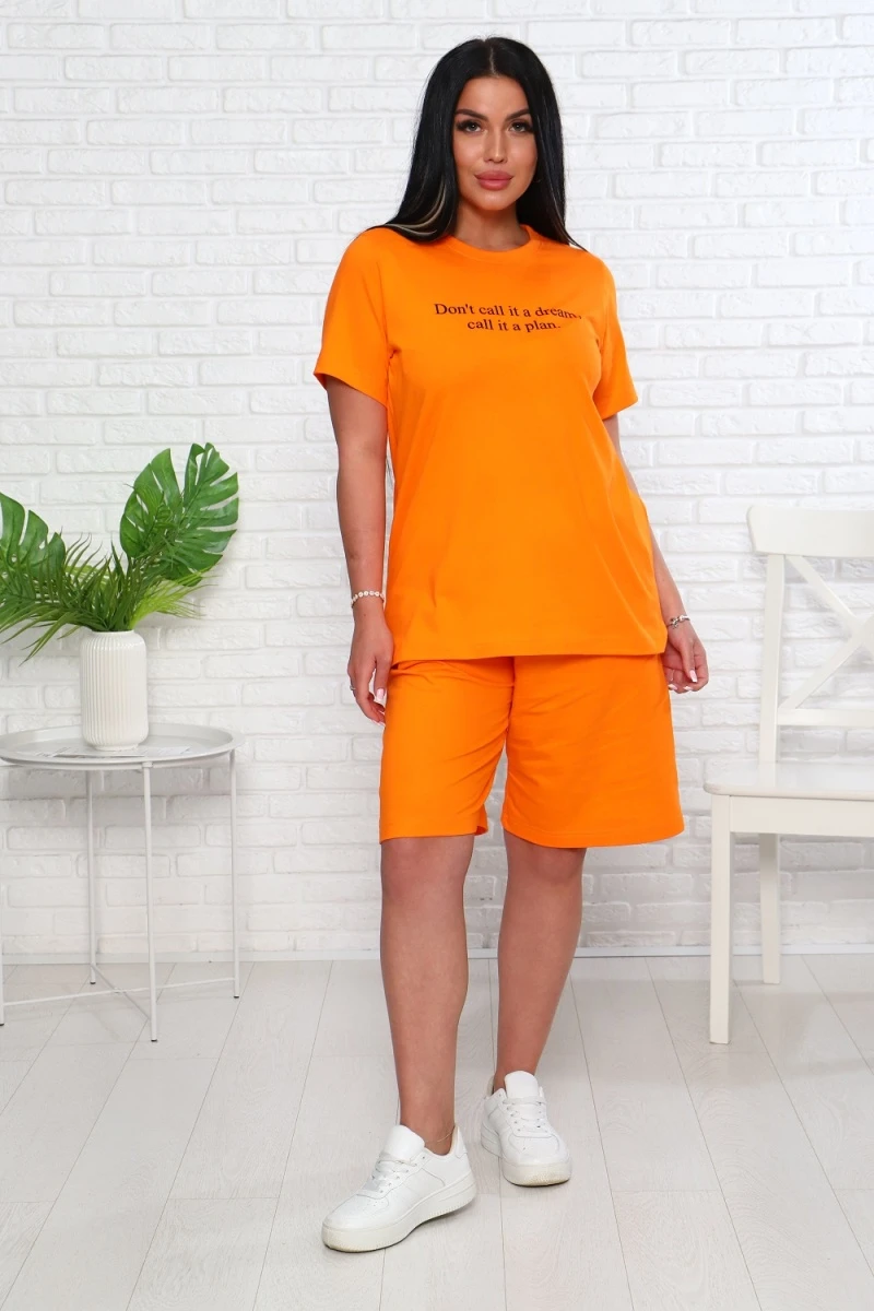 Костюм с шортами 57095 (оранжевый)