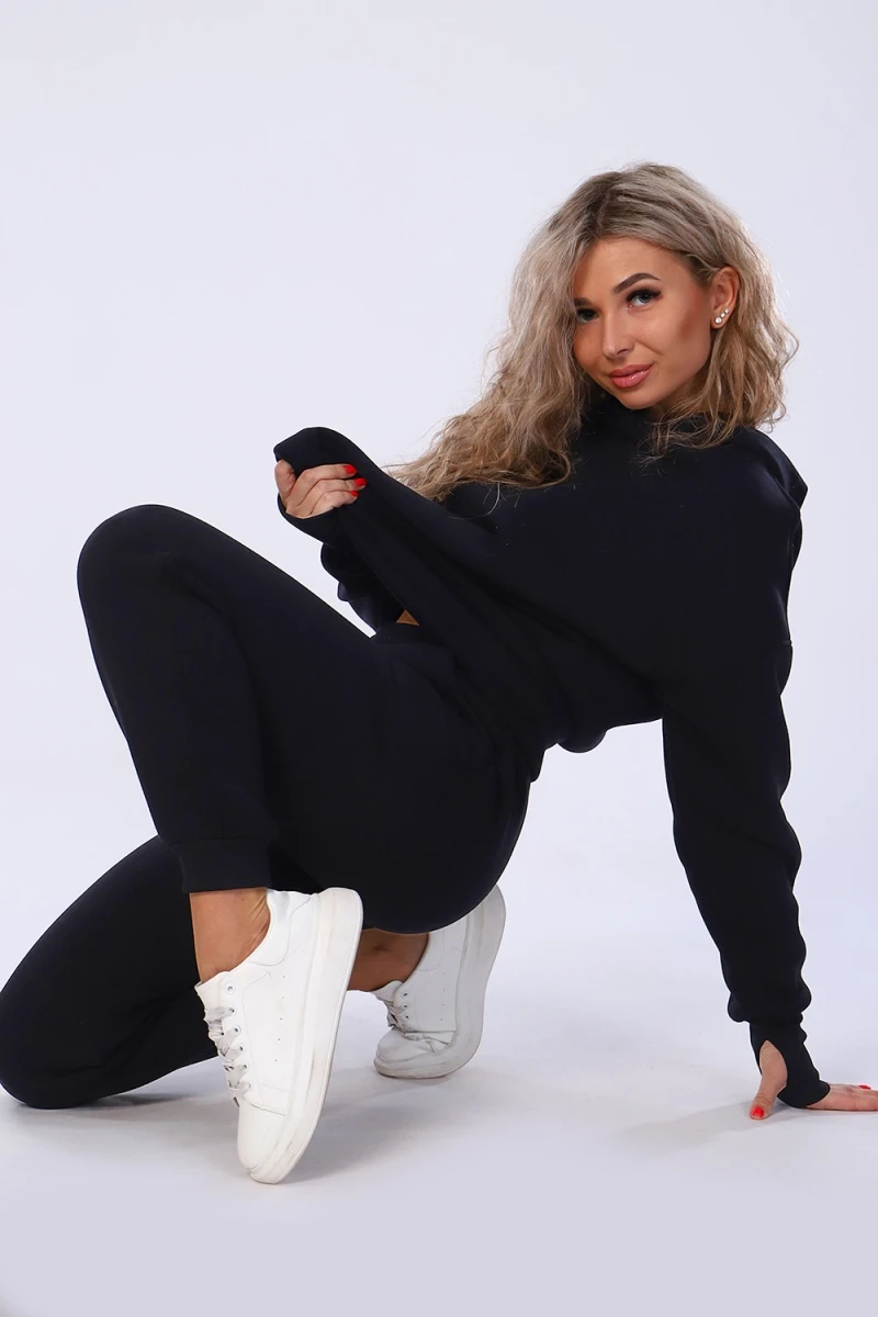 Костюм с брюками 36588 (черный)