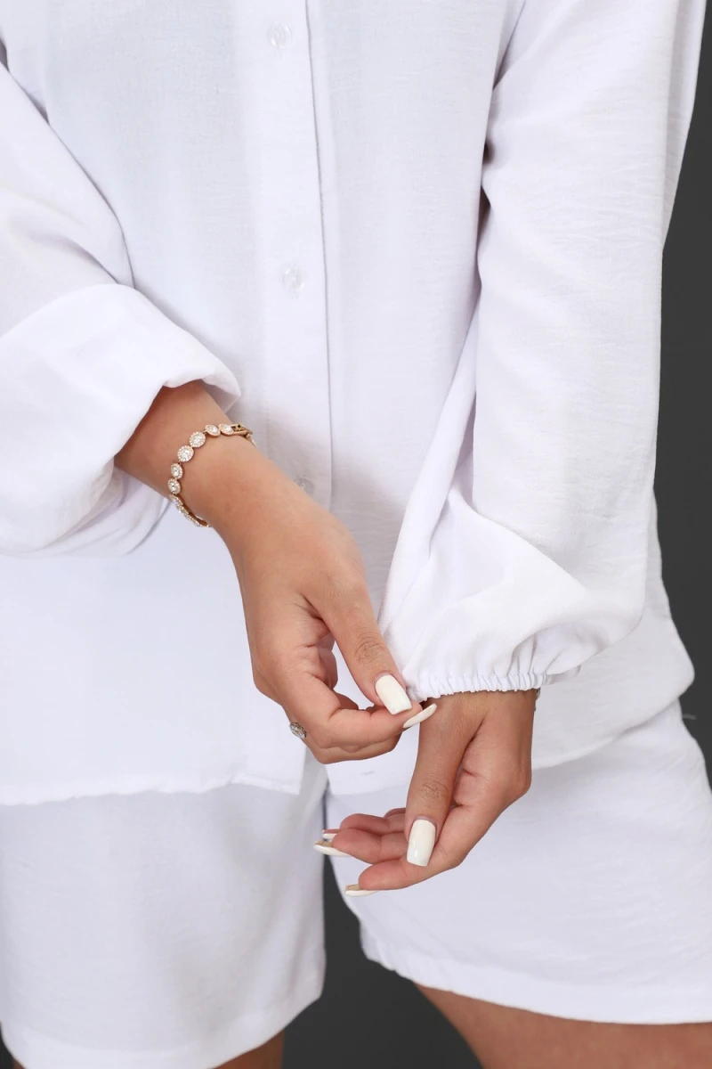 Костюм с шортами 52287 (шорты + рубашка) (белый)