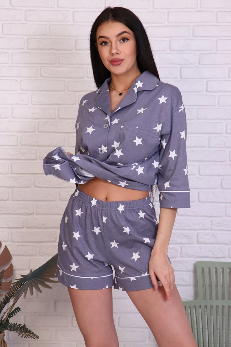 Костюм с шортами 6271 (серый)