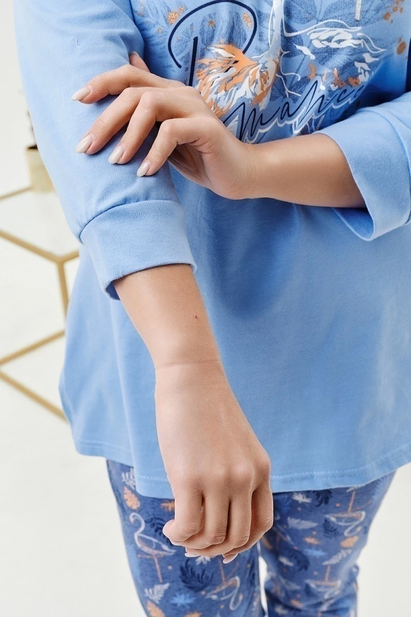 Костюм с брюками 42260 (голубой)