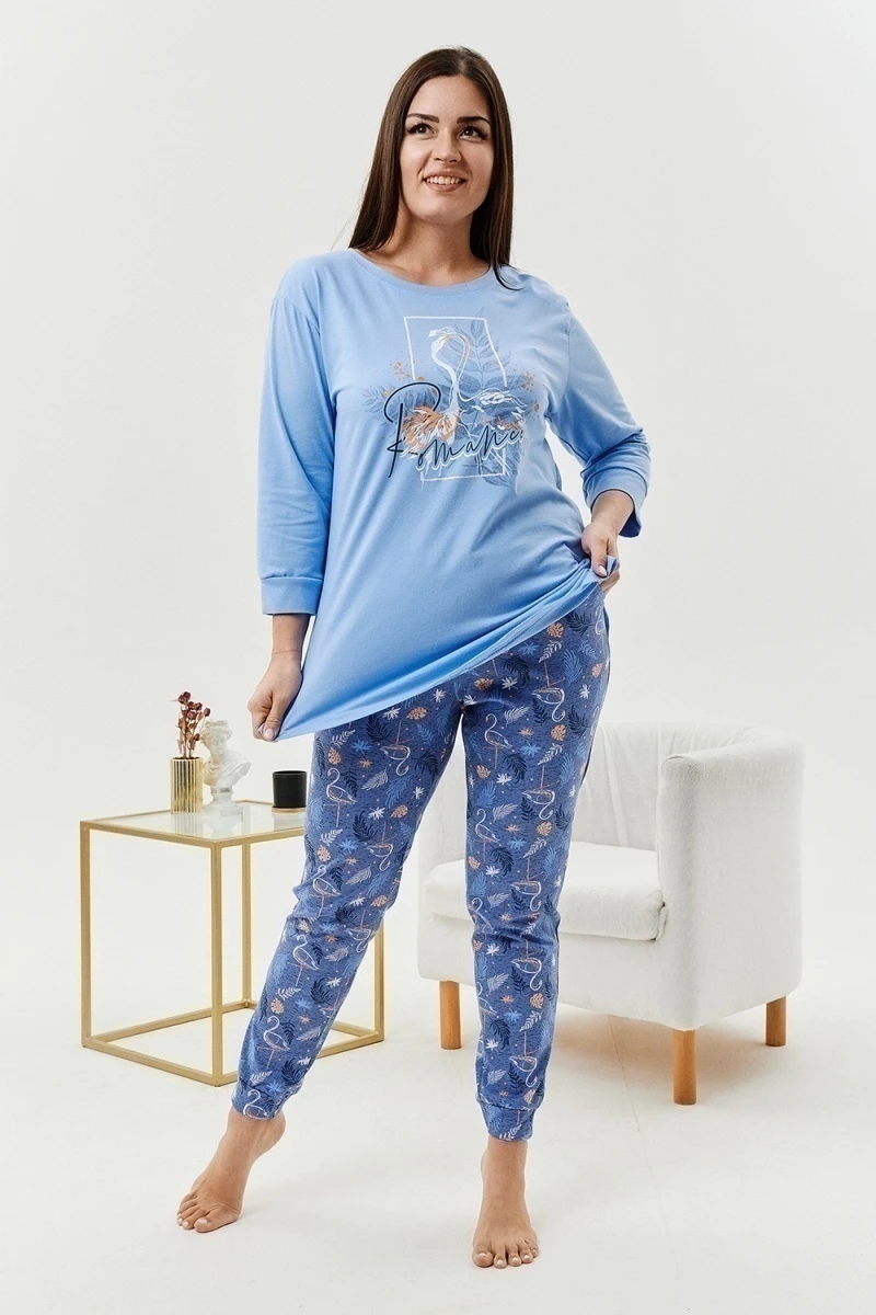 Костюм с брюками 42260 (голубой)