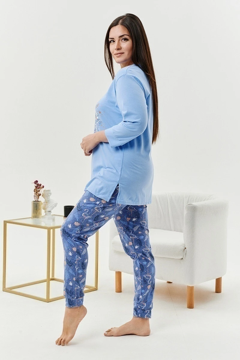 Костюм с брюками 42260 (голубой)