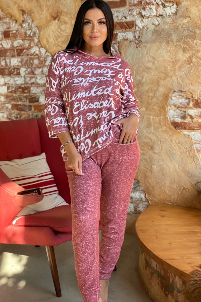 Костюм с брюками 9087 (терракот)