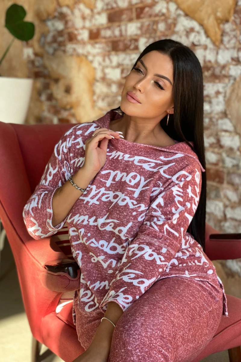 Костюм с брюками 9087 (терракот)