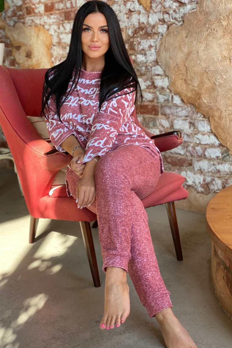 Костюм с брюками 9087 (терракот)