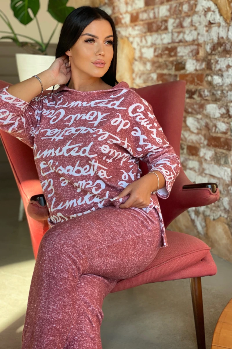 Костюм с брюками 9087 (терракот)