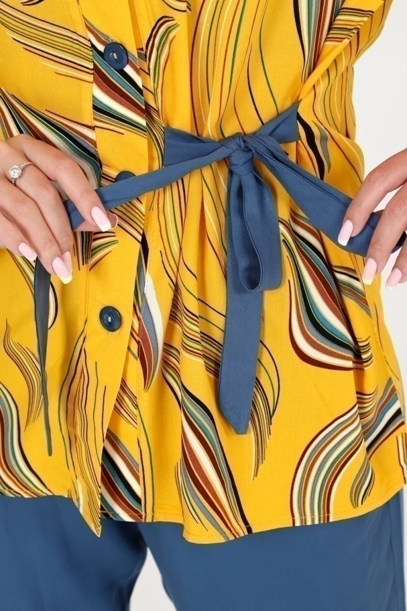 Костюм с брюками 31749 (желтый)