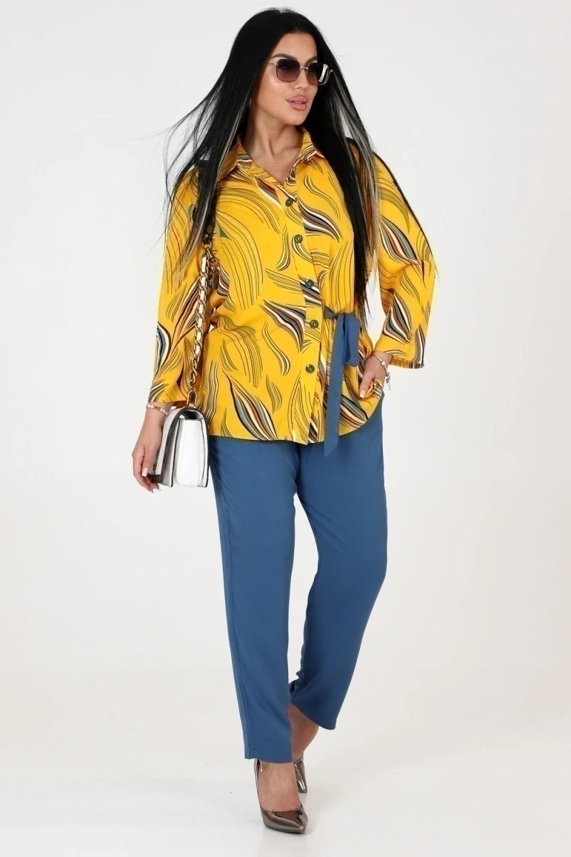 Костюм с брюками 31749 (желтый)