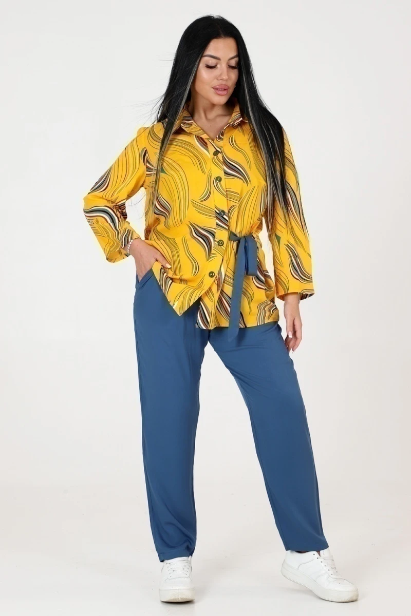 Костюм с брюками 31749 (желтый)