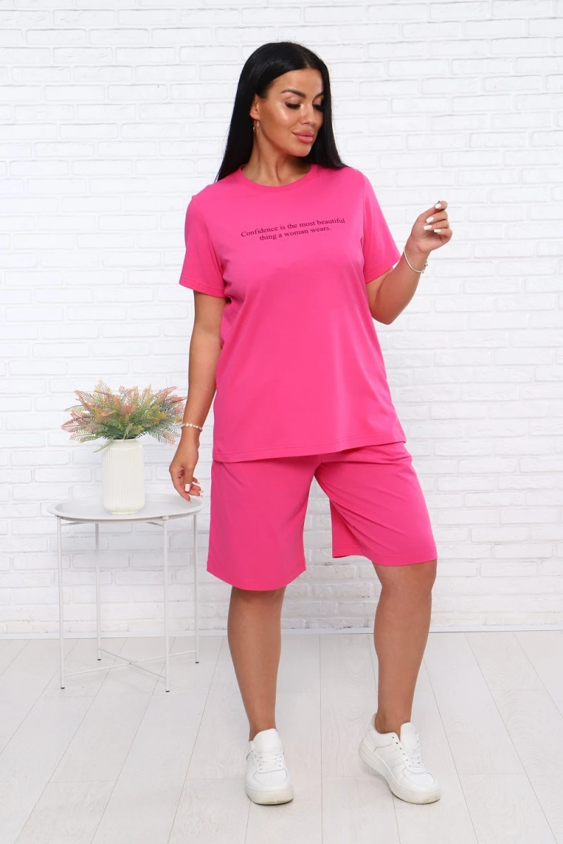 Костюм с шортами 57101 (розовый)