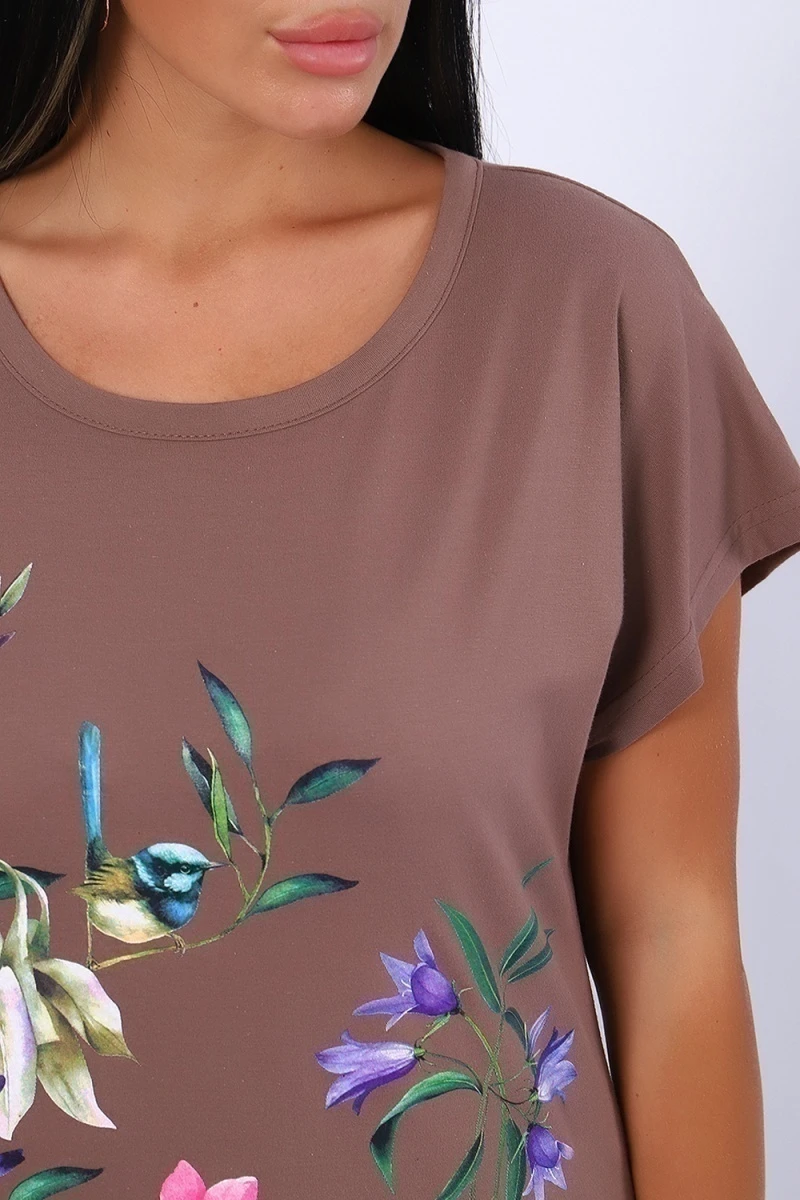 Костюм с брюками 65034 (коричневый)