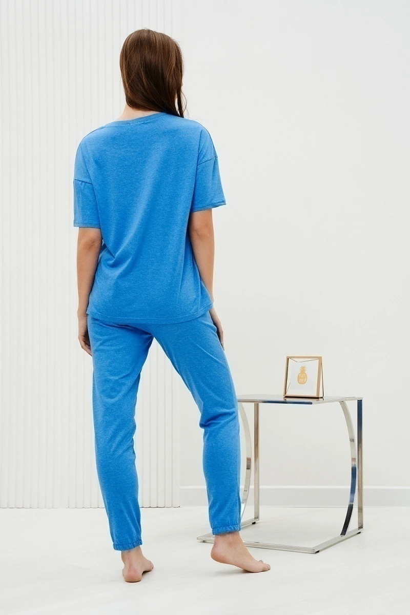 Костюм с брюками 42247 (голубой)