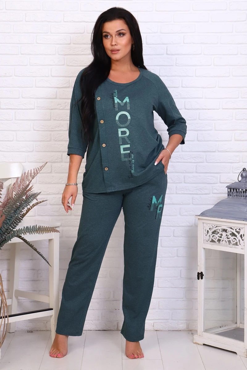 Костюм с брюками 12599 (изумруд)