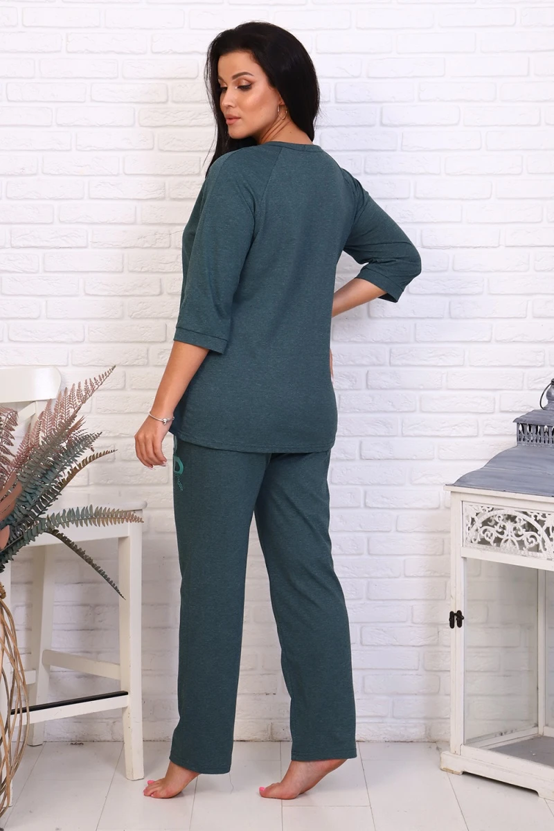 Костюм с брюками 12599 (изумруд)