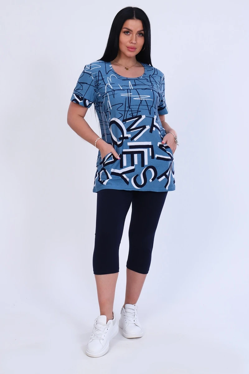 Костюм с бриджами 27041 (синий)