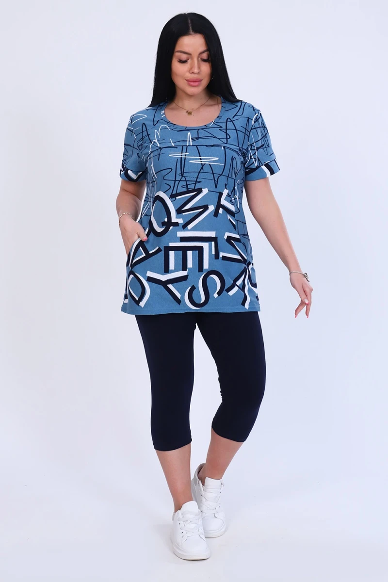 Костюм с бриджами 27041 (синий)