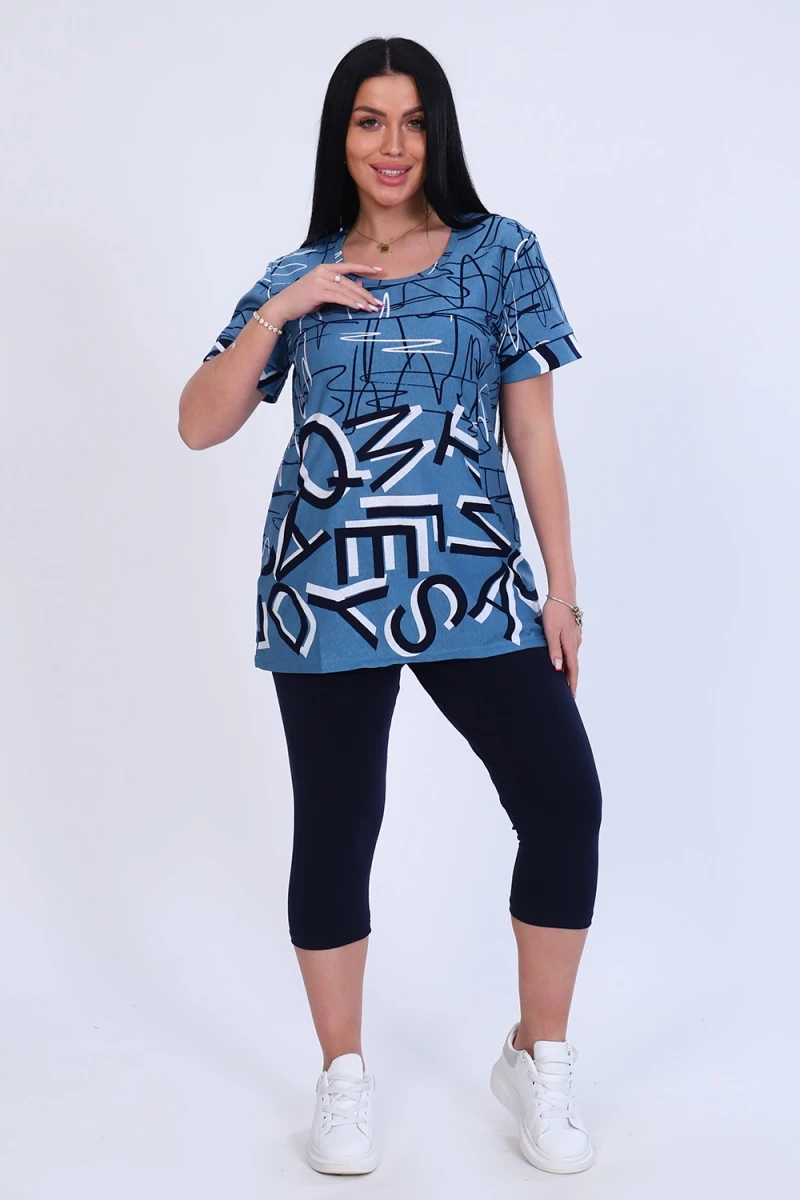 Костюм с бриджами 27041 (синий)