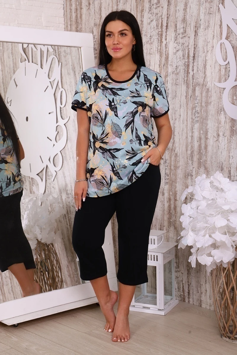 Костюм с бриджами 6199 (голубой)