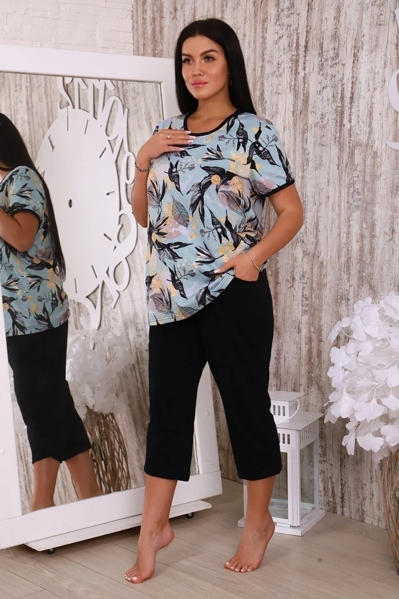 Костюм с бриджами 6199 (голубой)