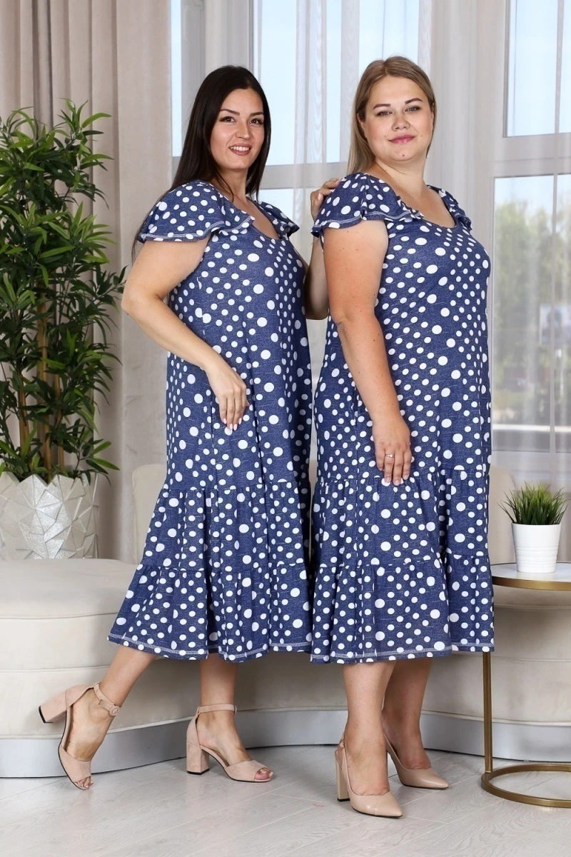 Сарафан 9151 (горох джинс)