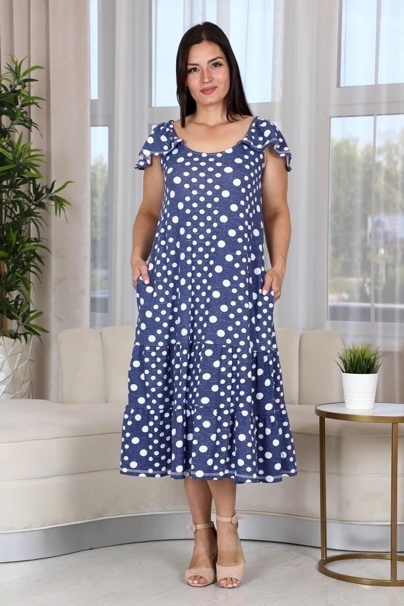 Сарафан 9151 (горох джинс)