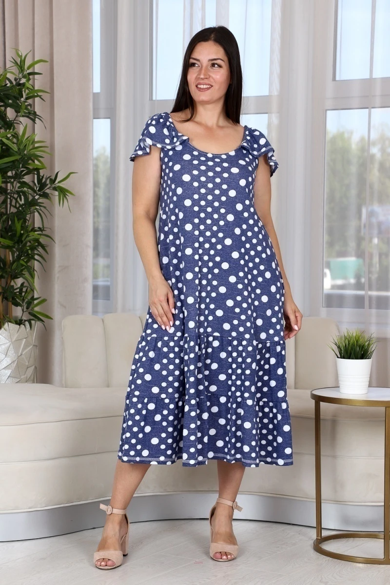 Сарафан 9151 (горох джинс)