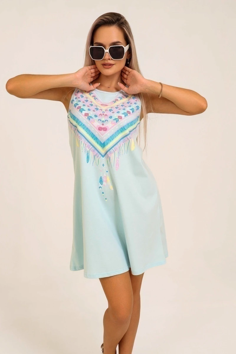 Платье 50550 (голубой)