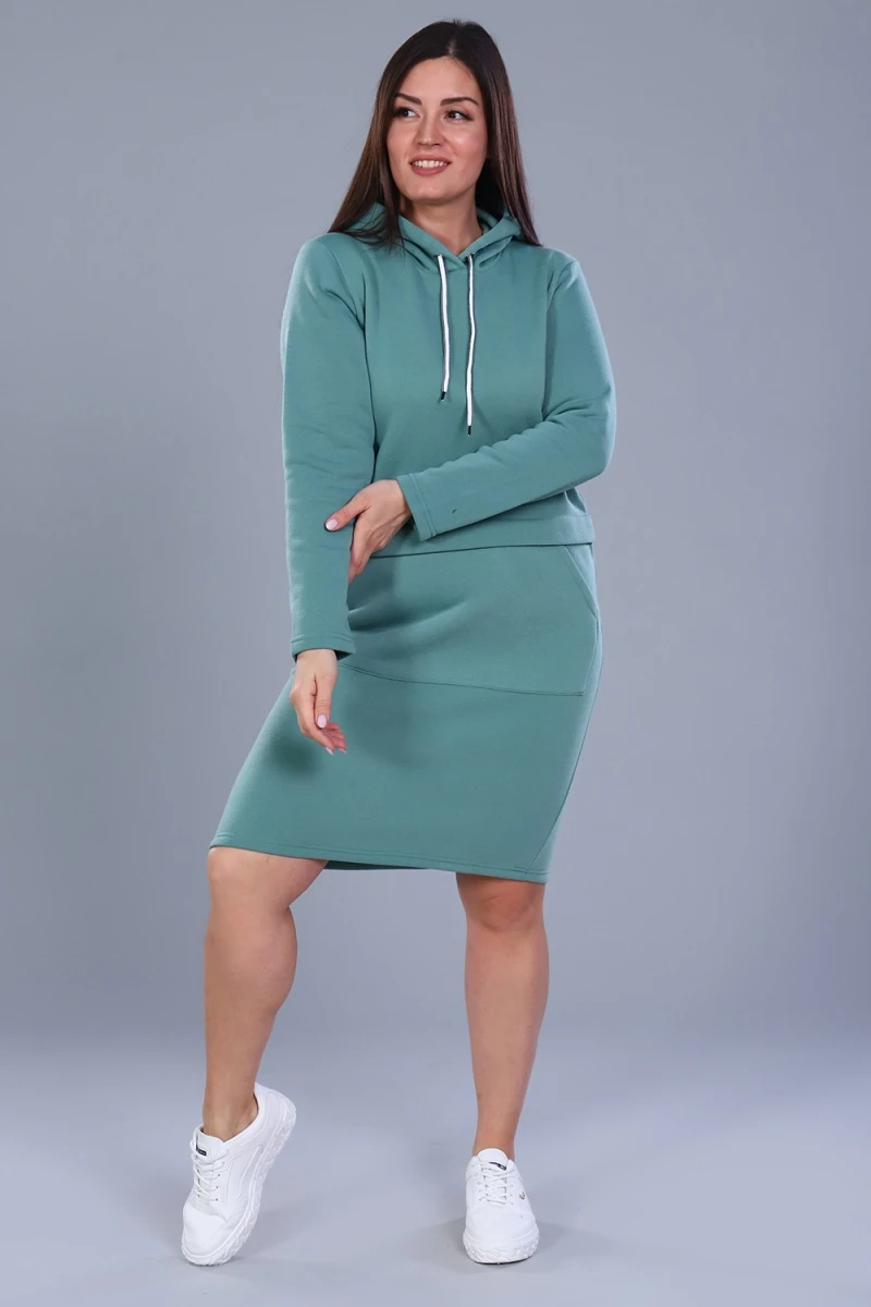 Толстовка-платье 52219 (фисташковый)